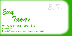 eva tapai business card
